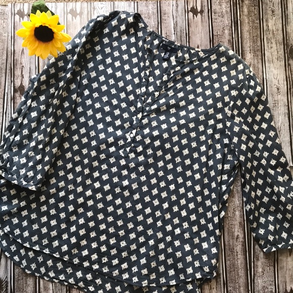 GAP Tops - Gap slate blue cotton shirt